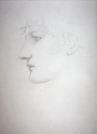 Studie van een hoofd - Bessie Keane, ca. 1893 door Edward Coley Burne Jones