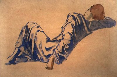Studie van een Slapende Hofdienaar voor de Briar Rose Serie: De Raadzaal door Edward Coley Burne Jones