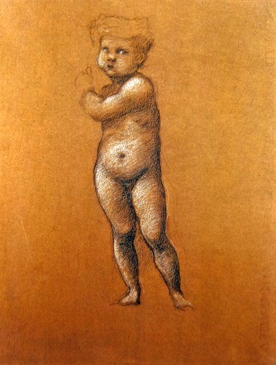 Studie van de figuur van de baby 