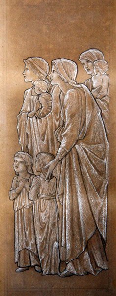 Laat de kleine kinderen tot Mij komen door Edward Coley Burne Jones
