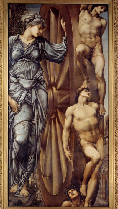 Het rad van fortuin door Edward Burne Jones