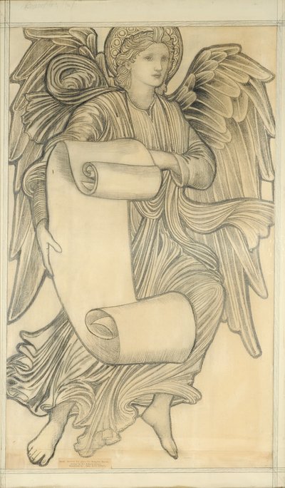 Engel met Rol - figuur nummer zeven door Edward Burne Jones