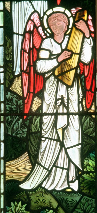 Engelen van het paradijs: muzikale engel, 1897 door Edward Burne Jones