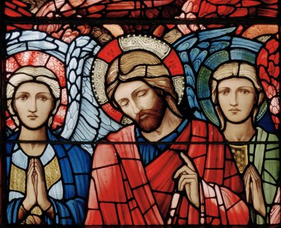 Christus in Majesteit, Beschermengelen, Serafijnen, Aartsengelen (detail) door Edward Burne Jones