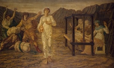 Cupido en Psyche - Palace Green muurschilderingen - Psyche door Venus de taak gegeven, 1881 door Edward Burne Jones
