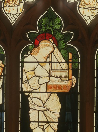 Detail van St. Cecilia door Edward Burne Jones