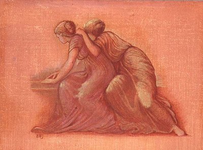 Figuren op een Balkon door Edward Coley Burne Jones