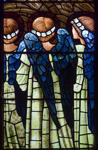 Harwarden, St Deiniol, Engelen, De Geboorte door Edward Burne Jones