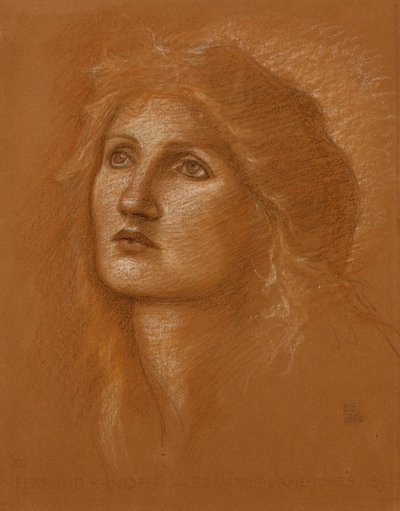 Hoofd van een Vrouw door Edward Burne Jones