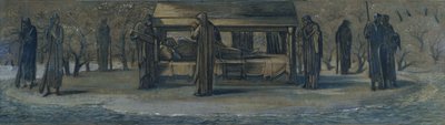 Koning Arthur in Avalon, c.1890 door Edward Coley Burne Jones