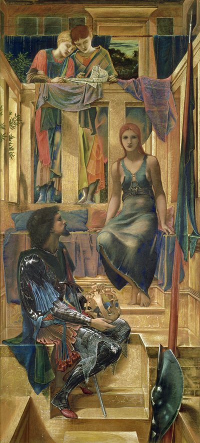 Koning Cophetua en het Bedelmeisje - Cartoon Studie door Edward Burne Jones