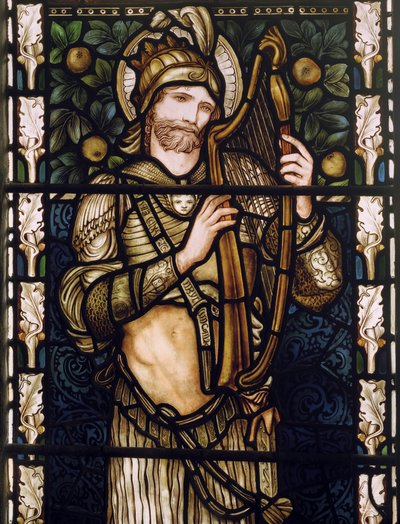 Koning David met Harp door Edward Burne Jones