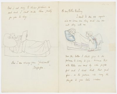 Brief aan de kleindochter van de kunstenaar Angela Thirkell door Edward Burne Jones