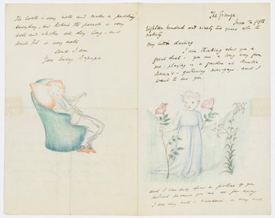 Brief aan de kleindochter van de kunstenaar Angela Thirkell door Edward Burne Jones