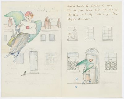 Brief aan de kleindochter van de kunstenaar Angela Thirkell door Edward Burne Jones