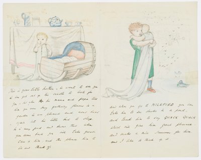 Brief aan de kleindochter van de kunstenaar Angela Thirkell door Edward Burne Jones
