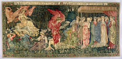Het voorbijgaan van Venus, ontworpen in 1901 en geweven in 1926 (wol, zijde en linnen tapijt) door Edward Burne Jones