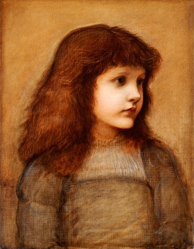 Portret van Gertie Lewis, halve lengte, 1879-80 door Edward Burne Jones