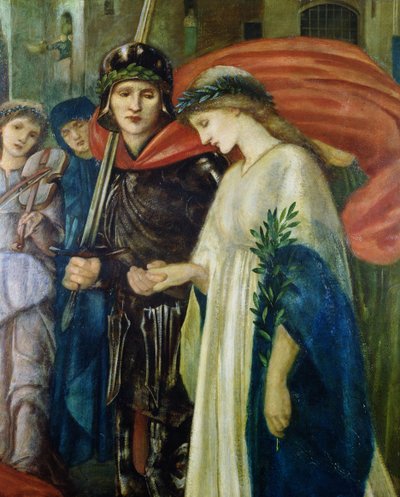St. Joris en de Draak: Nr. 7 De Terugkeer (detail) door Edward Burne Jones