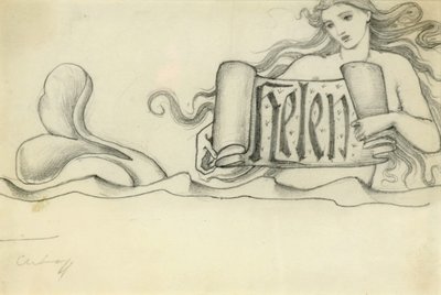 Studie voor Helen, ca. 1880 door Edward Burne Jones