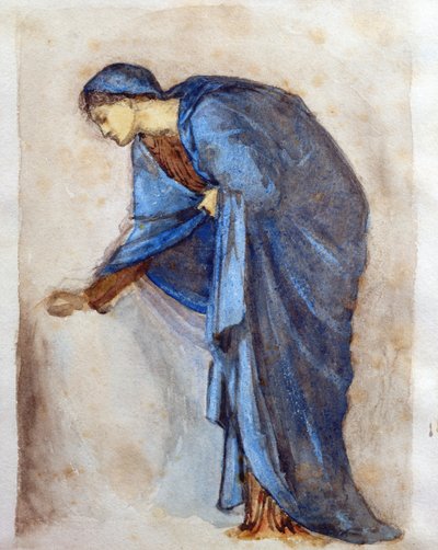 Studie voor een figuur van de Maagd door Edward Burne Jones