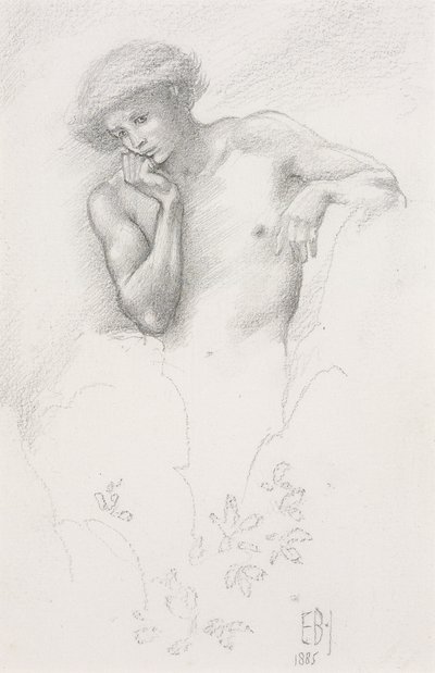 Studie van een heuvelfee voor "Arthur in Avalon", 1885 door Edward Burne Jones