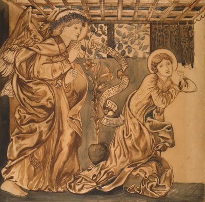 De Annunciatie door Edward Burne Jones
