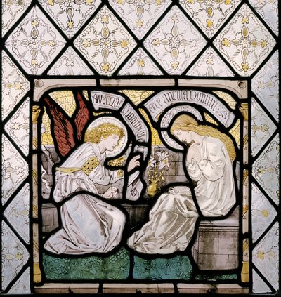 De annunciatie (detail) door Edward Burne Jones