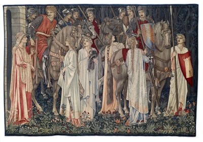 De Bewapening en Vertrek van de Ridders, wandtapijt ontworpen door de kunstenaar en geweven door Morris & Co., 1895-96 door Edward Burne Jones