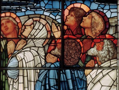 De Hemelvaart Raam (detail) door Edward Burne Jones