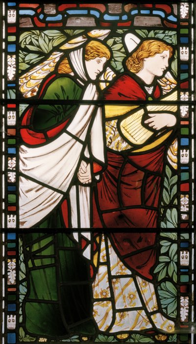 Het nieuwe Jeruzalem (detail) door Edward Burne Jones