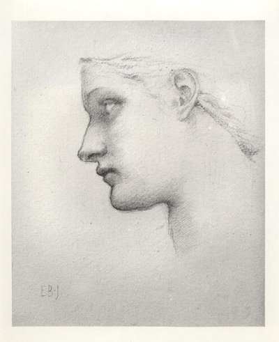 Variant Studie voor Hoofd van de Koningin in Laus Veneris door Edward Burne Jones