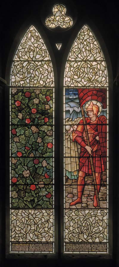 Bladwerk en Jozua door Edward Coley and Dearle Burne Jones