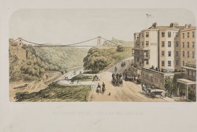 Hangbrug, vanaf Sion Hill, Clifton, ca. 1875 door Edward Colston Lavars