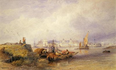 Greenwich Hospital aan de Theems door Edward Duncan