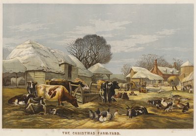 De kerstboerderij door Edward Duncan