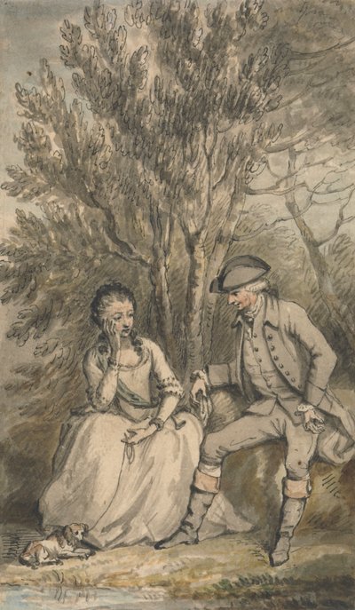 Illustratie bij Een Sentimentele Reis: Episode: Maria en haar hond Sylvia door Edward Edwards