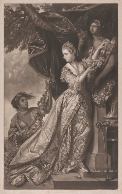 Lady Elizabeth Keppel en een Dienaar door Edward Fisher