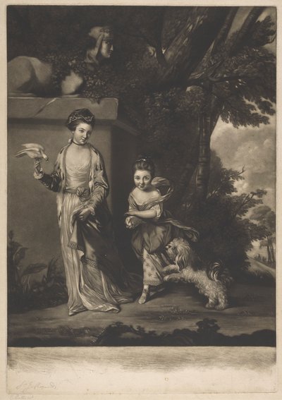 De dames Amabel en Mary Jemina Yorke door Edward Fisher