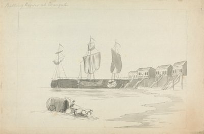 Badhuizen in Margate door Edward Francis Burney