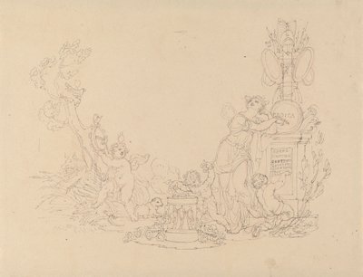 Ontwerpen voor illustraties bij Beethovens werken door Edward Francis Burney