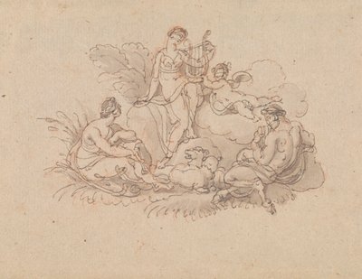 Erato en Pan door Edward Francis Burney