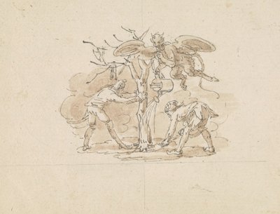 Dwazen die een Boom Planten door Edward Francis Burney