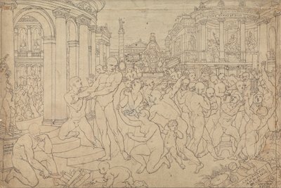 Grote studie voor St. Paulus in Efeze door Edward Francis Burney