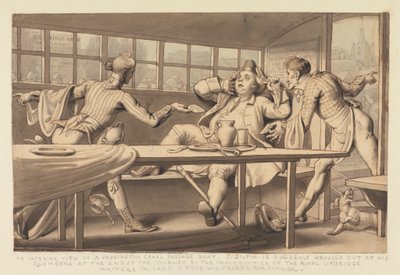 John Gilpin in de Uxbridge Passage Boat door Edward Francis Burney