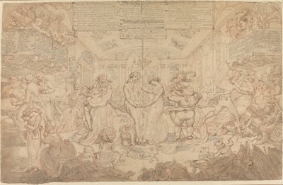 Voorbereidende tekening voor De Wals door Edward Francis Burney
