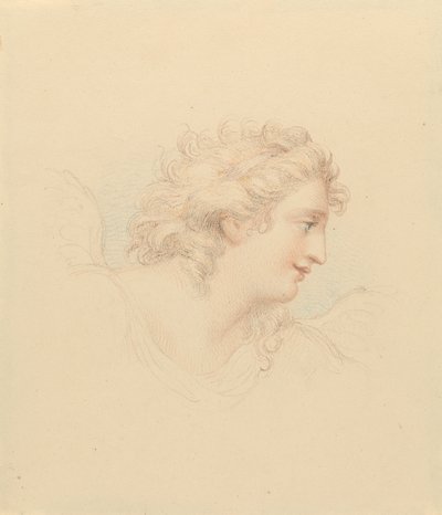 Profielstudie van vrouwelijk hoofd door Edward Francis Burney
