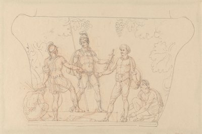 Wapens in handen van de Indianen geven door Edward Francis Burney