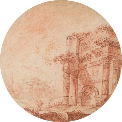 Romeinse ruïnes door Edward Francis Burney