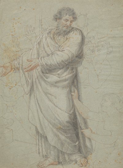 Studie voor de Figuur van St. Paulus door Edward Francis Burney